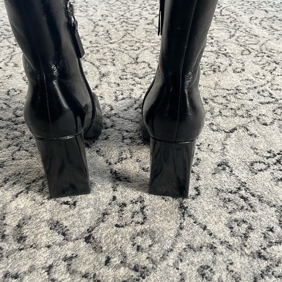 Topshop Halia Square Toe Ankle Boots. Black Sz 7.5 - Picture 3 of 7